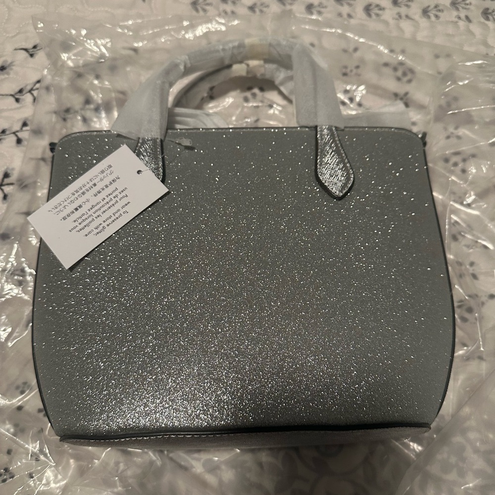 kate spade Silver Glitter Small Tote - Picture 2 of 6